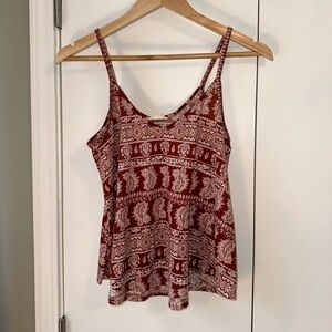 LUSH burnt orange paisley cropped tank